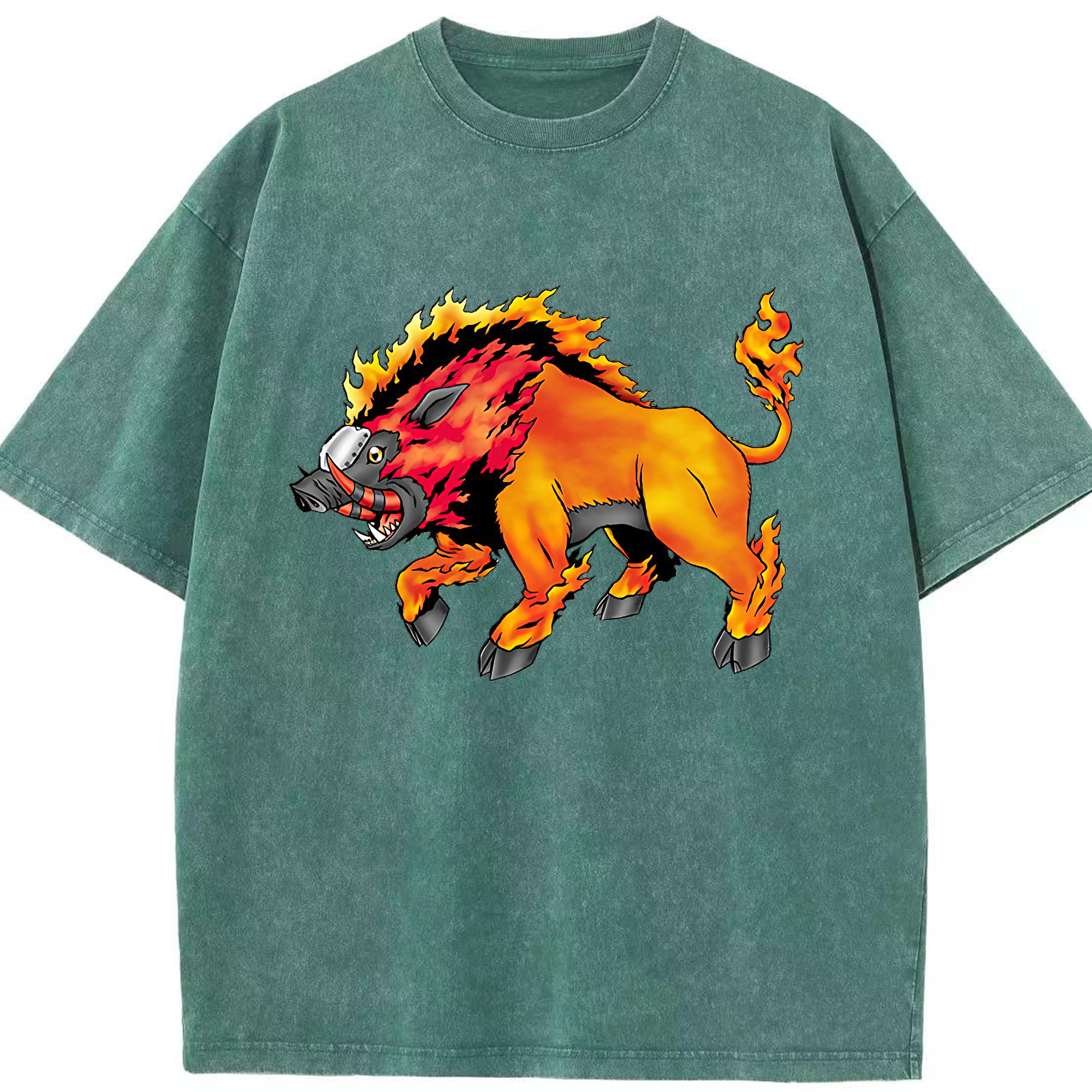 （画像用） Digimon デジタルモンスター/デジモン 綿100% ヴィンテージ風 半袖Tシャツ（フロントプリント）